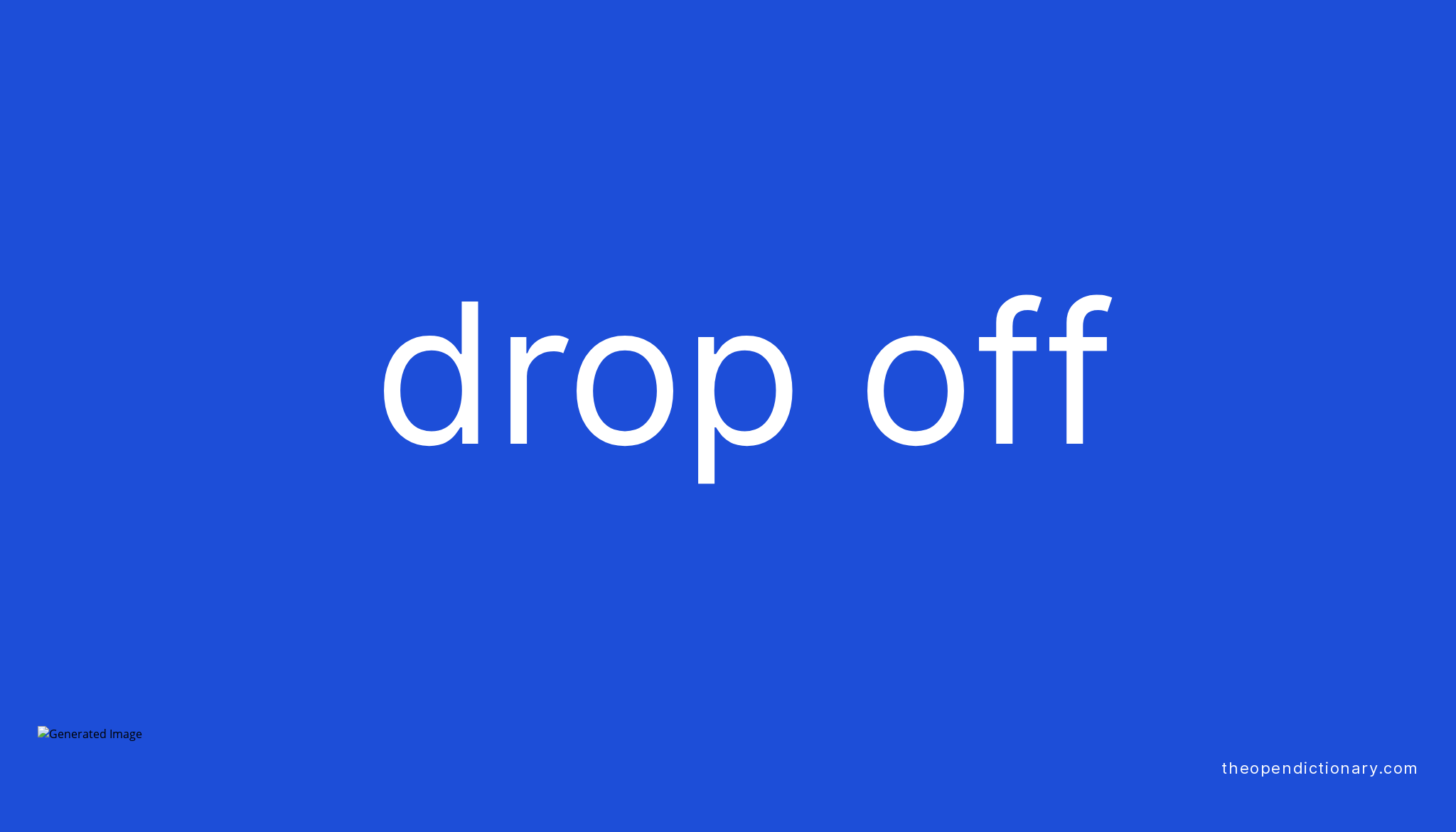 Other Term Of Drop Off